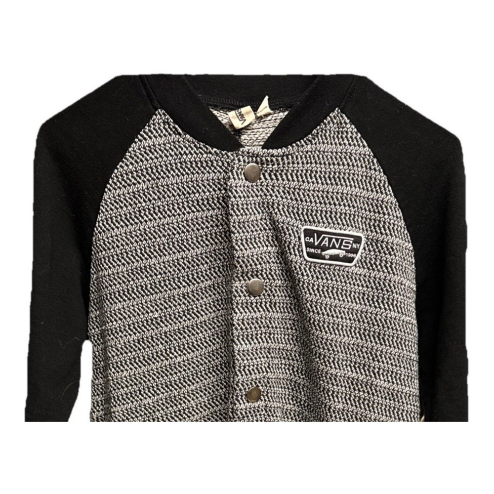 Vans Off The Wall Vandelion Varsity Snap Button Sweater Women's MD Grunge Emo